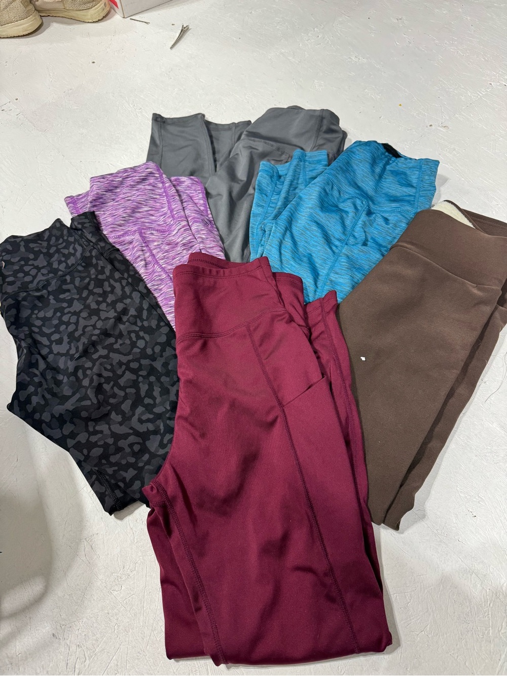 Mixed Women’s Active Leggings - Burgundy, Black, Gray, Purple, Blue, Brown